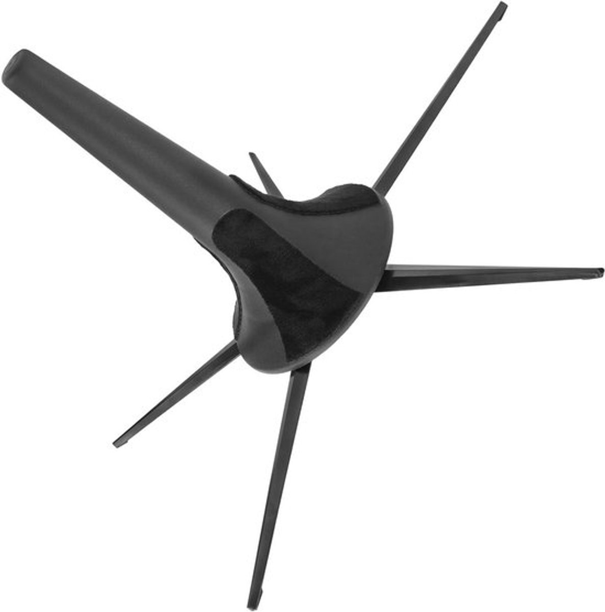 Trompetfluitstandaard - Draagbare Steunhouder - 5 Poten - Zwarte Metalen Beugel - Opvouwbare Standaard - Bell Mouth - Antislip - Afneembare Standaard.