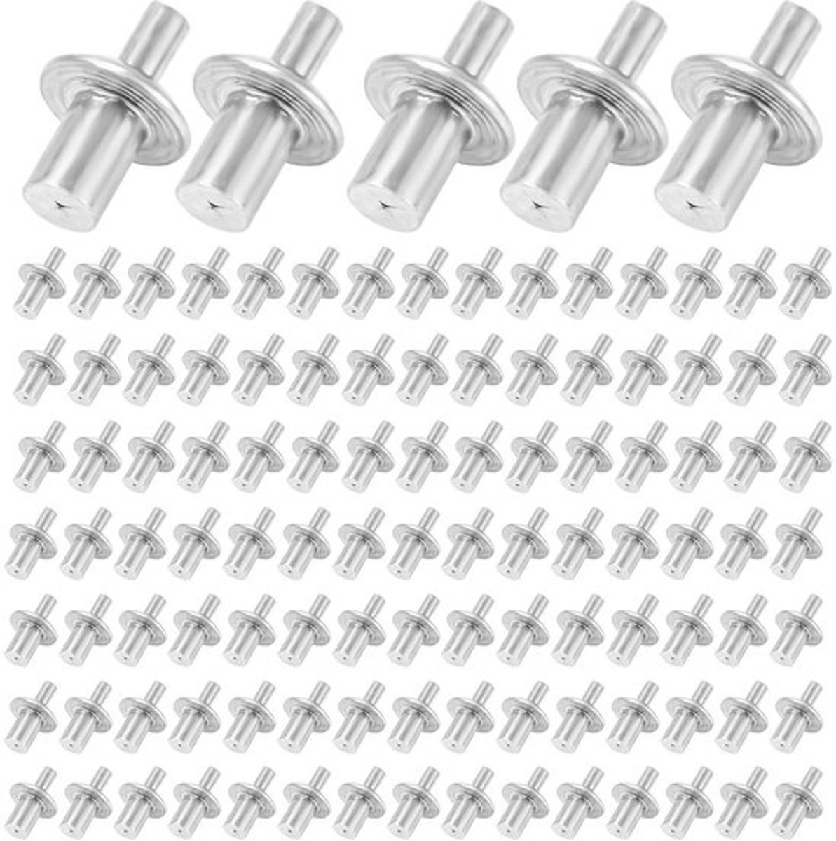 100 Stuks Aluminium Hamerslagnagels met Ronde Kop