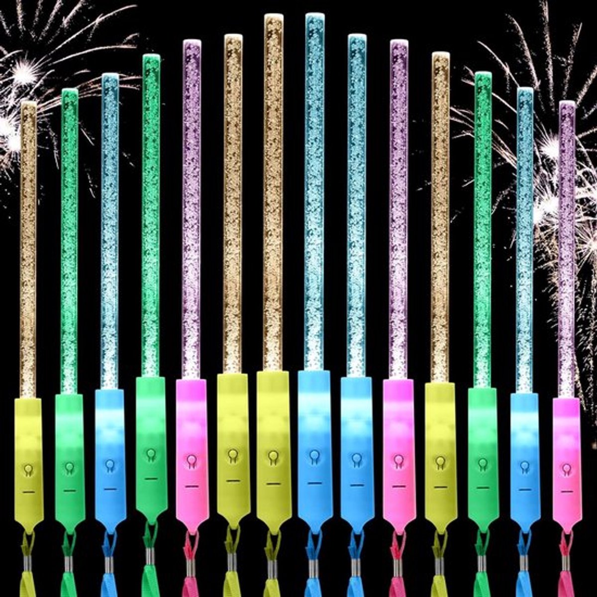 Oplichtende toverstaf - 14 stuks, 3 verlichtingsmodi, LED glowsticks - Halloween kerst concerten - kinderen bruiloft verjaardag .