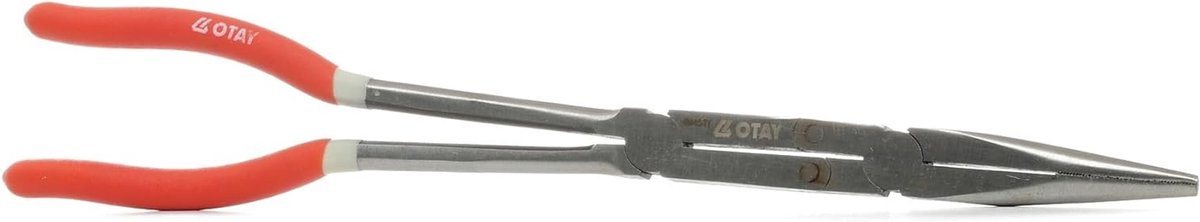 Platte Rondbektang - Tang Gereedschap - Precisiewerk Monteren - Gehard Chroom Vanadium - 34 cm Lengte - Staal