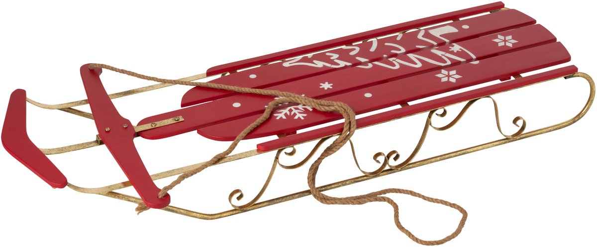 J-Line Slee - metaal - kerstrood/goud