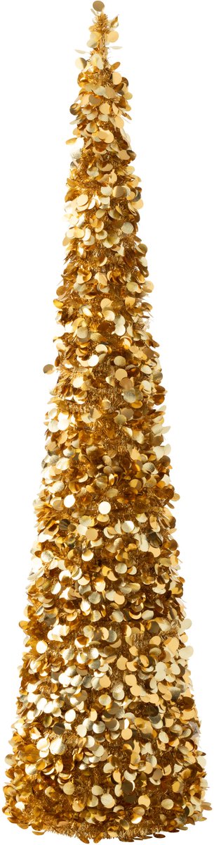 J-Line decoratie boom Sprankelend - polystyreen - goud - extra large