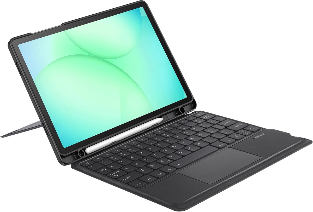 Dux Ducis, Verlicht Bluetooth Toetsenbord Hoes Geschikt voor Samsung Galaxy Tab A11 Plus / A9 Plus, Zwart