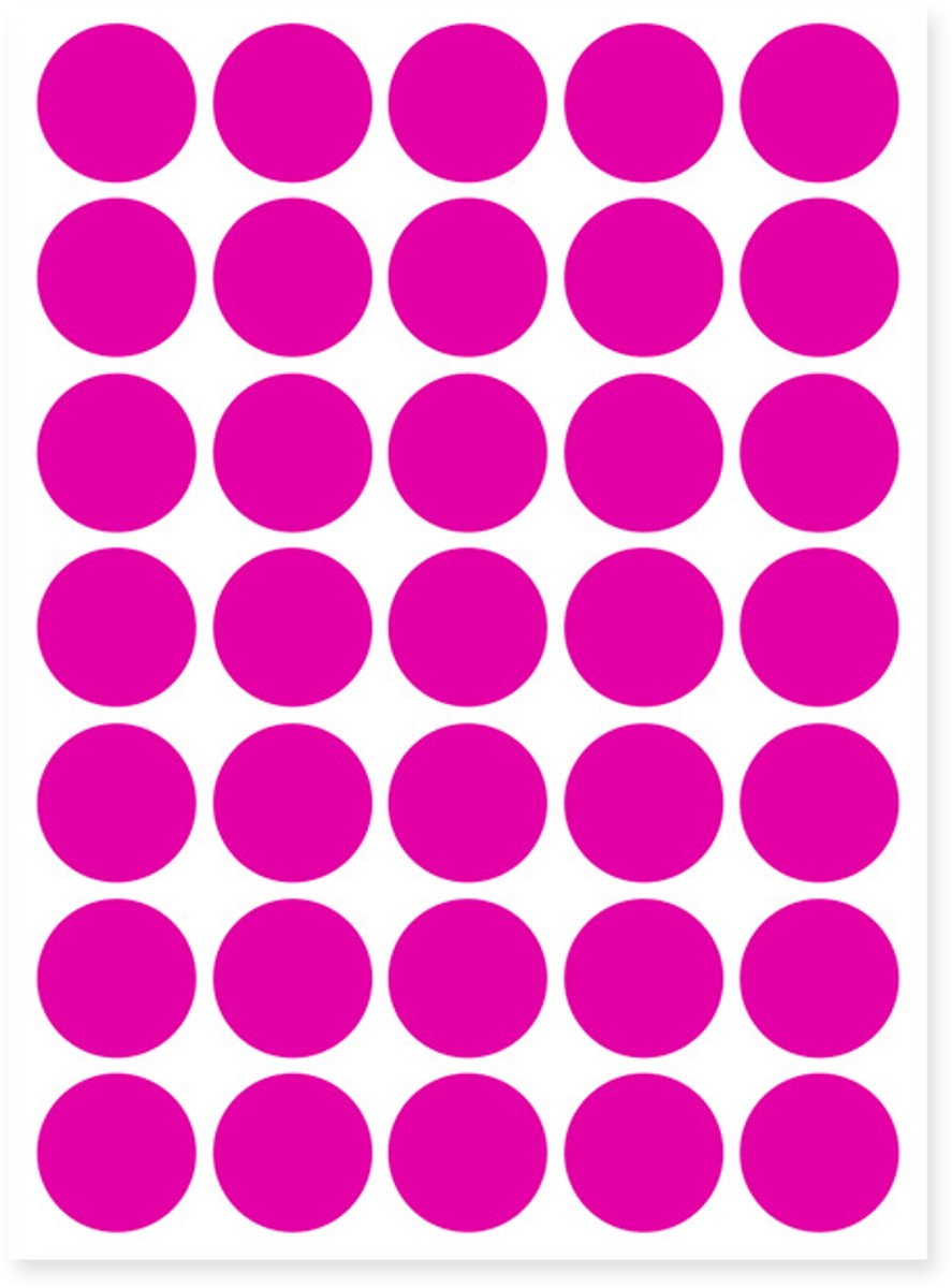 20 vellen rond zelfklevend papier van 10 mm – 10 kleuren, 4008 stippen | Zelfklevende stiften,Roze rood,25MM