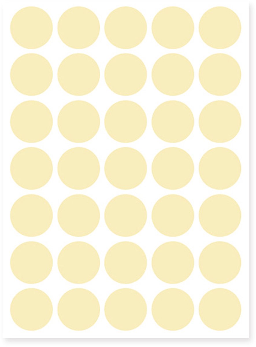 20 vellen rond zelfklevend papier van 10 mm – 10 kleuren, 4008 stippen | Zelfklevende stiften,gebroken wit,25MM