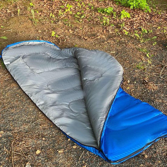 Slaapzak - Buiten slapen - Kamperen - Waterafstotend - 210 x 75 cm - Blauw — afbeelding 3