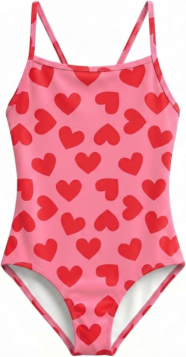 WeVSwe Badpak voor kinderen, meisjes, eendelig, leuk voor kleine kinderen, zwempak, mouwloze bikini, kinderbadmode, 2-10 jaar