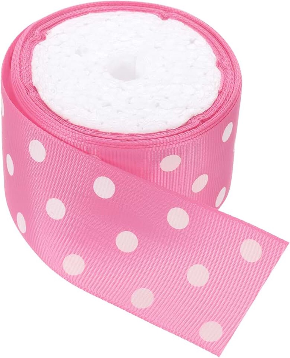 Ripsbanden 1-1/2 inch rood roze met witte stippen lint decoratie voor kunsthandwerk geschenkverpakking bruiloft DIY