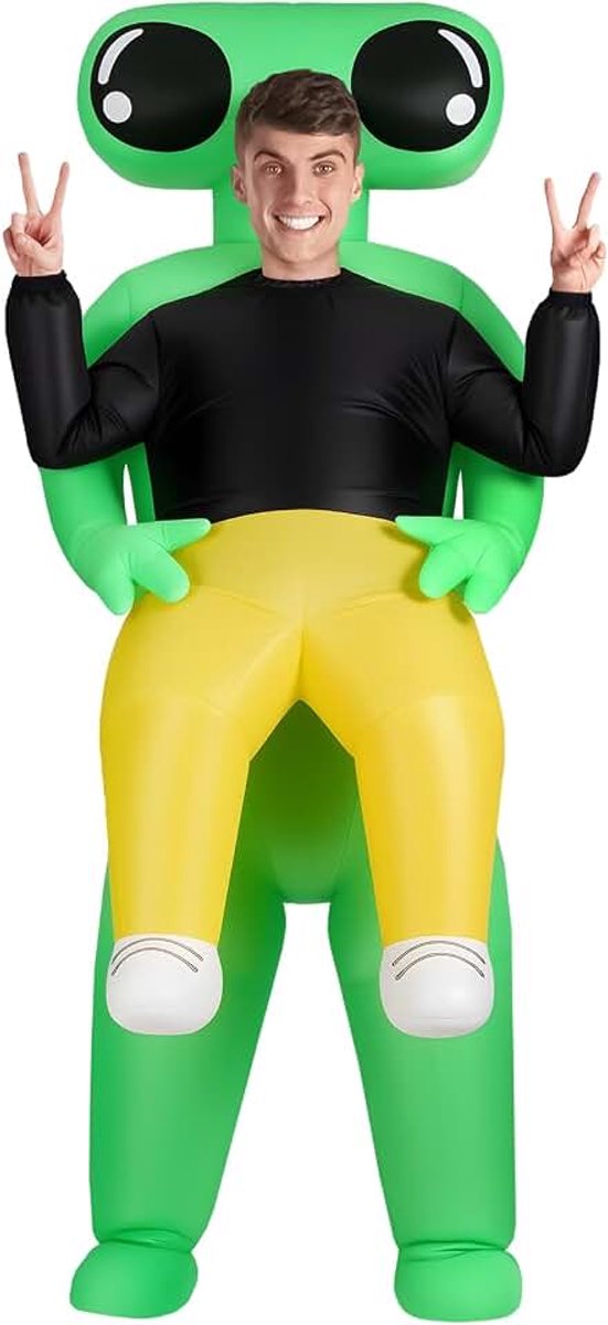 Alien kostuum, uniseks, grappige jurk voor volwassenen, voor cosplay, Halloween, Kerstmis, 160-190 cm