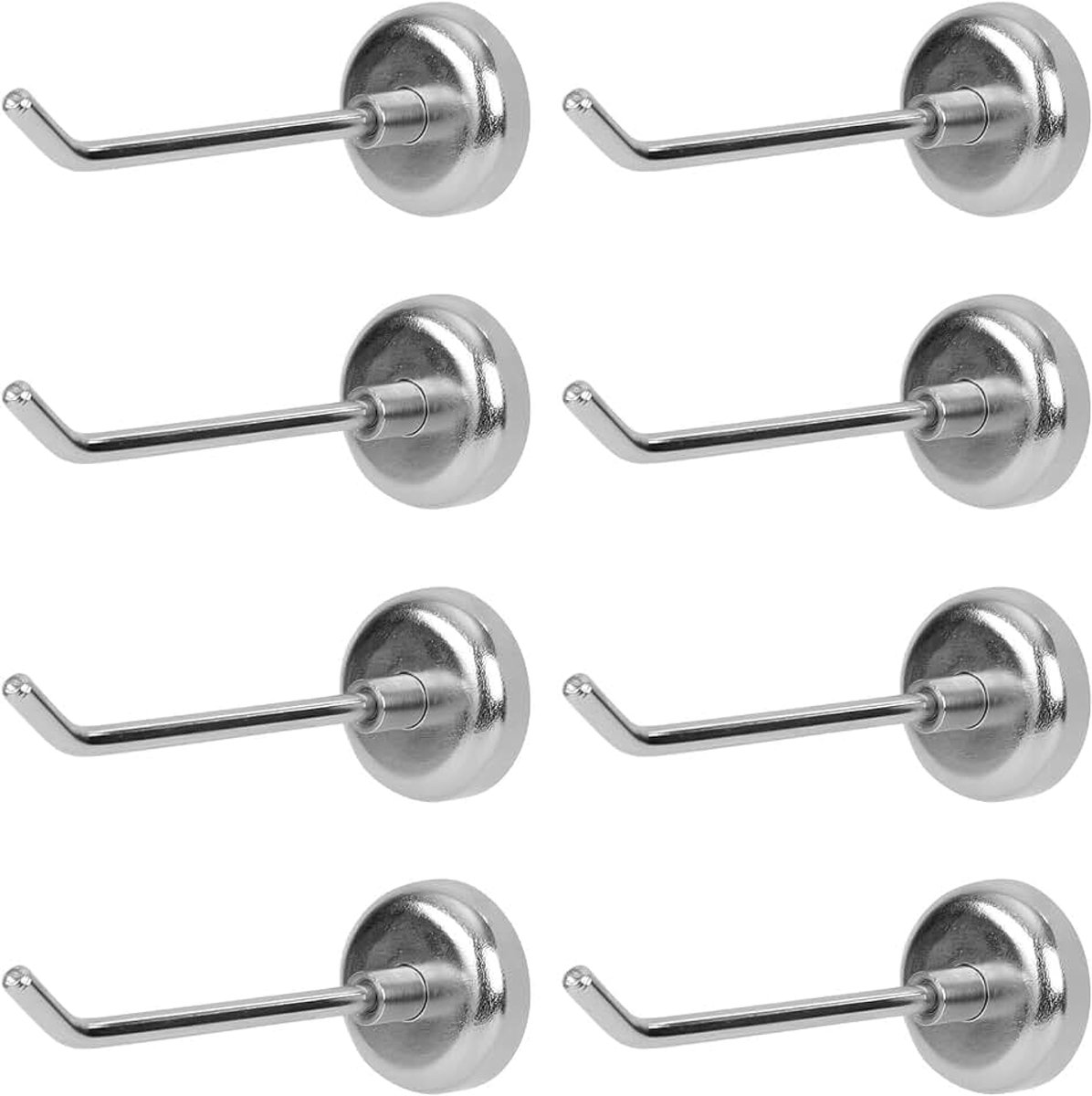 Magnetische Haken, Sterke Magneethangers Belastbaar Tot 1,5kg Robuust Wandhaken om op te Hangen Keuken Koelkast Garage Kluisje Cruiseschip Essentials (Zilver)