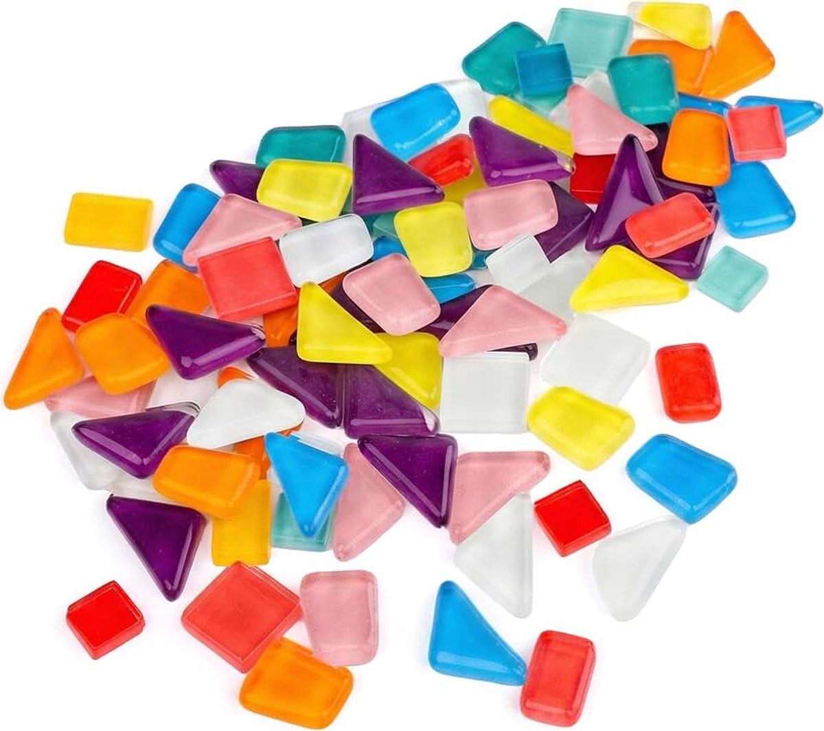 Mozaïektegels, kristalmozaïekset in verschillende kleuren, mozaïekstukken van glas voor creatieve vrije tijd (Kristall-Multimix (250 g))