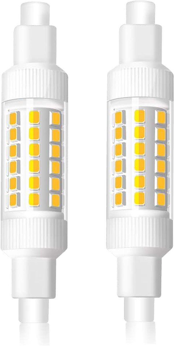 78mm 8W LED-lamp, Koud Wit 6000K, LED R7s komt overeen met 70W halogeenlamp J78, 830LM, AC220-240V, R7s Lamp voor Tuinverlichting en Staande Lampen, niet dimbaar, 2 stuks