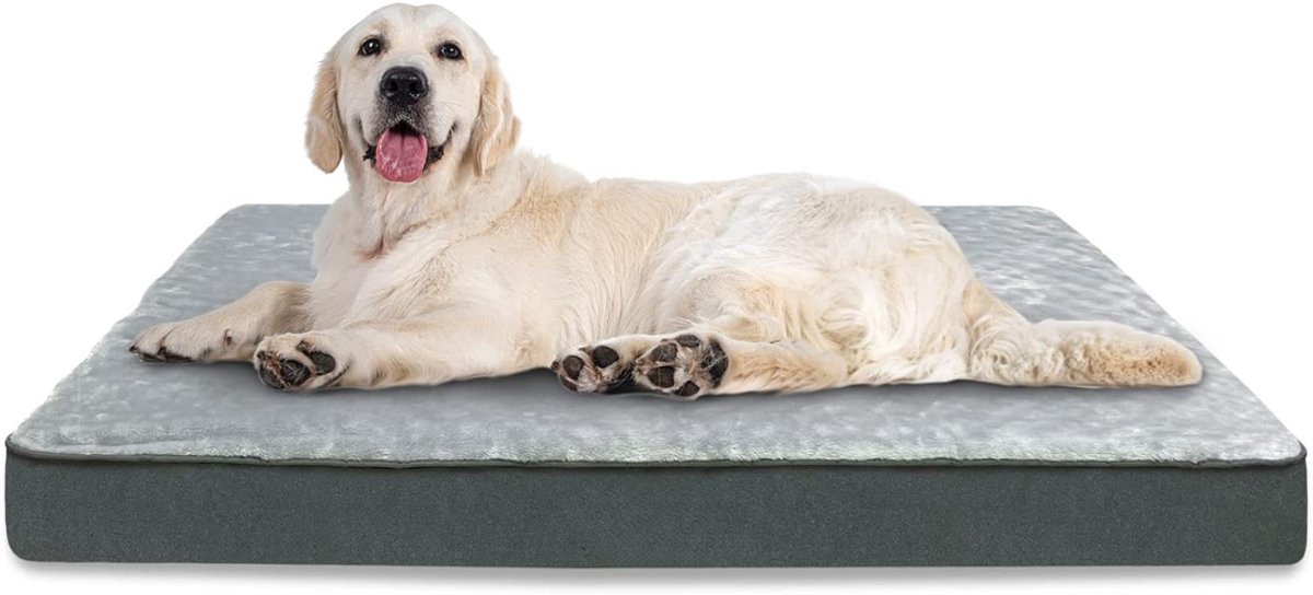 LNMsolutions® Hondenmand - Hondenkussen - Hondensofa - Grijs - 90cm x 60cm x 8cm