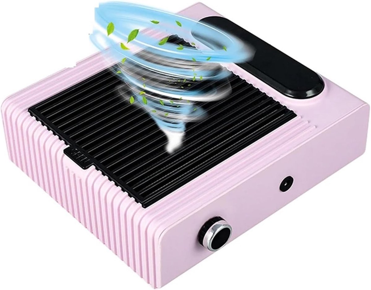 Nagel stofzuiger, 150W Sterke Zuigkracht Nagelstofafscheider Nagelstofzuiger for Manicure Met Verwijderbaar Filter Verstelbare Nagelafzuigventilator(roze)