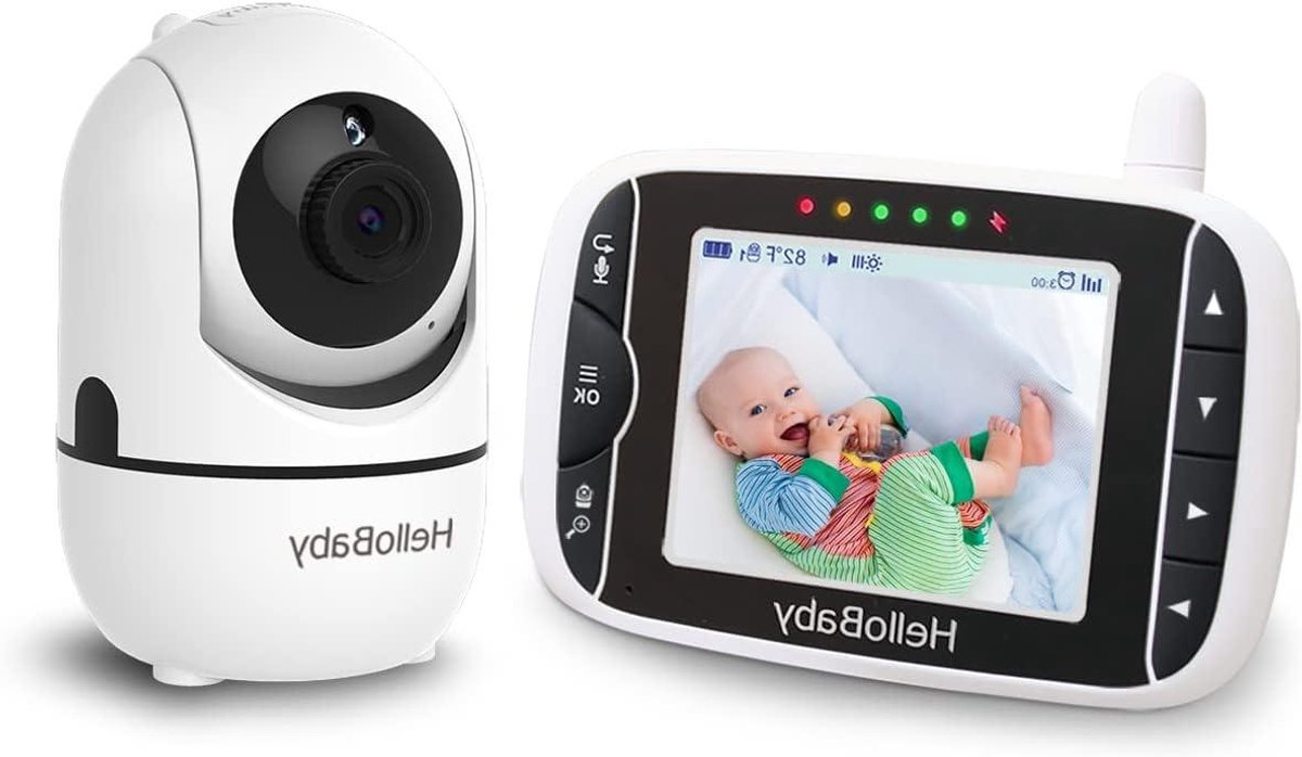 Babyfoon met camera - Video monitor - Baby bewaken - Afstandsbediening pan-kantel-zoom - 32 inch scherm - Zwart