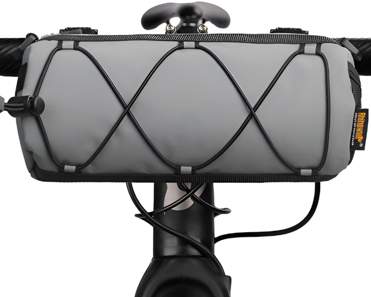 RHINOWALK Fietstas Stuurtas 2L Waterdicht Reflecterend Grijs