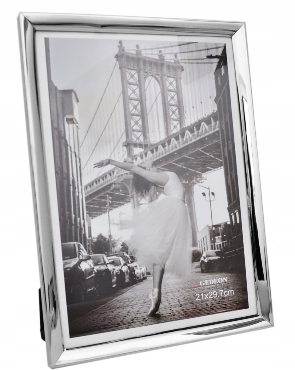 Gedeon Fotolijst A4 21x29.7cm Chroom Zilver Hoge Glans