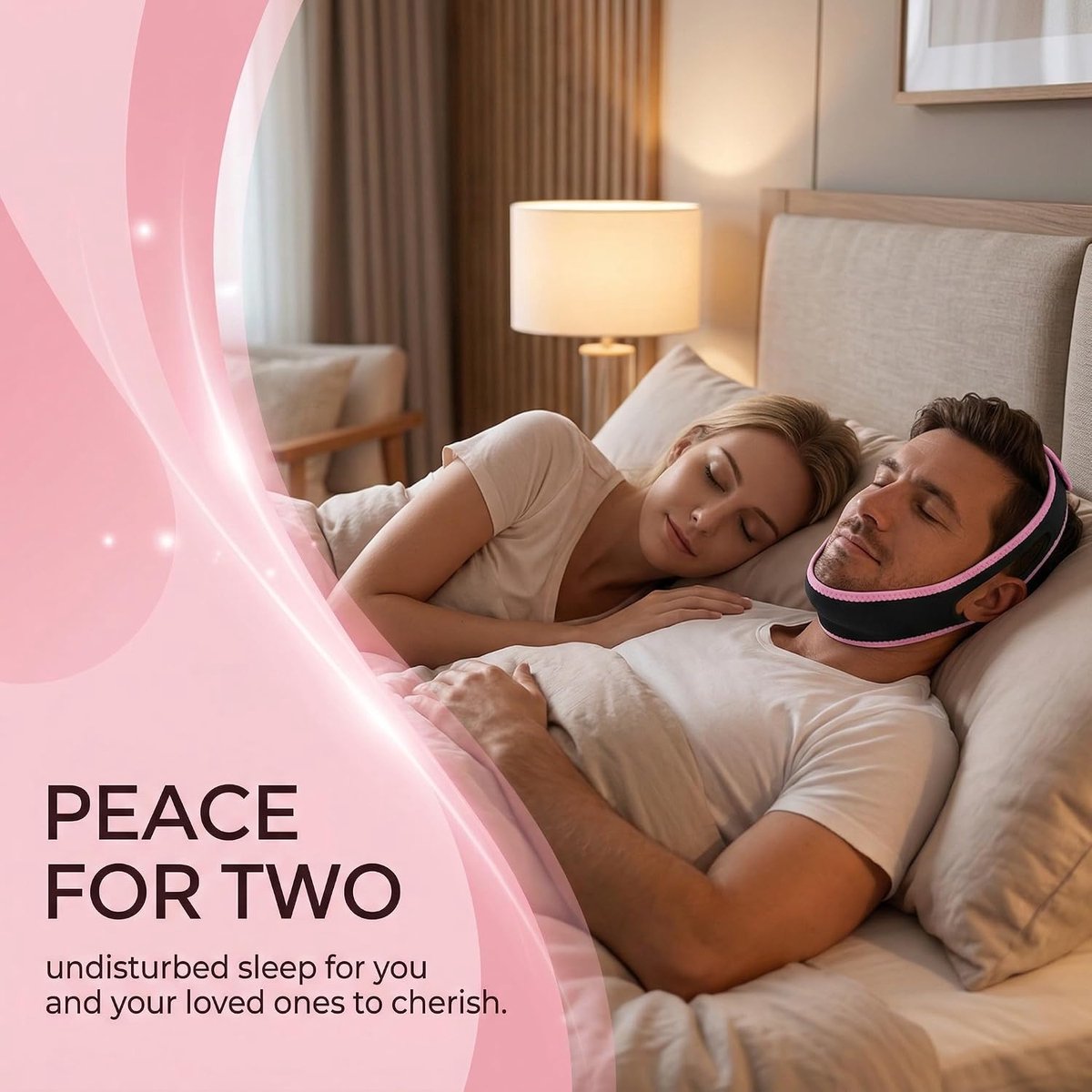 Kinriem om te slapen, anti-snoring kinband, anti-snoring riem ter vermindering van de verlichting voor mannen en vrouwen, verbetert de slaapkwaliteit, bevordert de neusademhaling