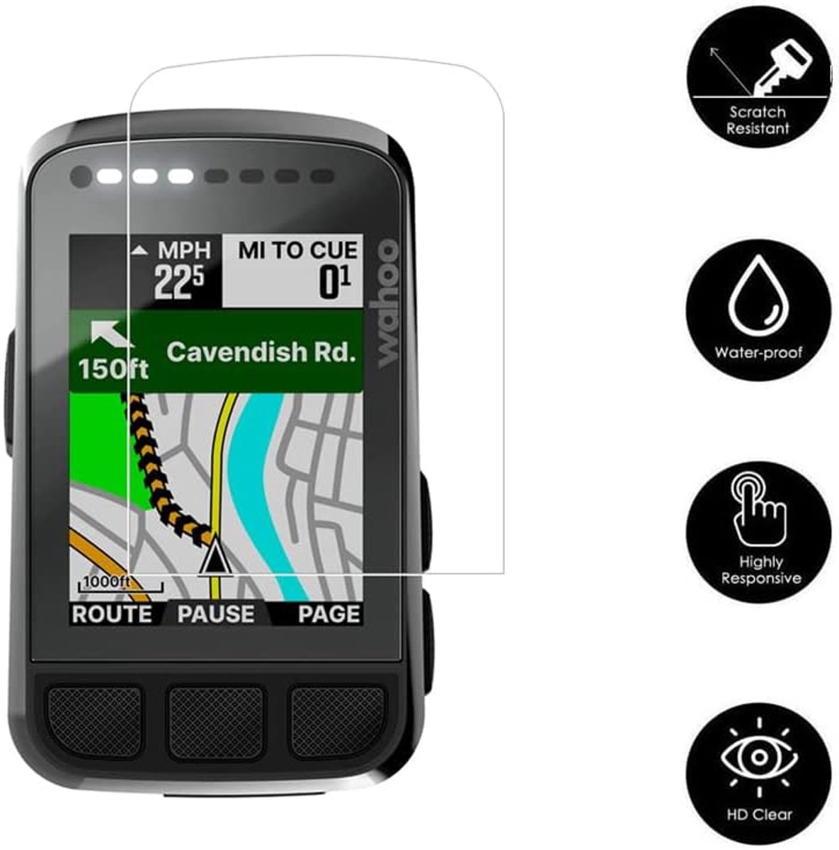 Beschermfolie Wahoo ELEMNT Bolt V2 - ultradun - explosiebestendig - krasbestendig - 3 stuks - SnelShoppen