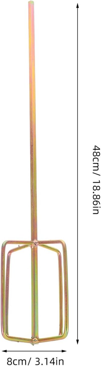Boormixer Opzetstuk - Verfmixer Betonmixer - Efficiënt Mengen - Zeshoekige Stabiliteit - 48 cm Lengte - Multi — afbeelding 2