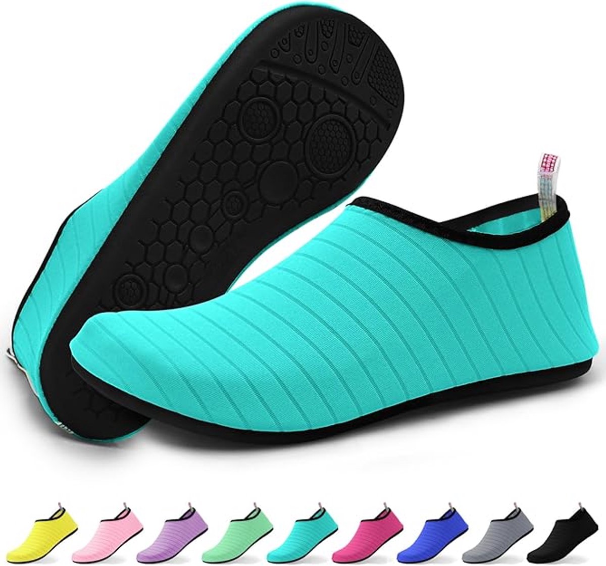 Fitnessschoenen - Strandschoenen - Lichtgewicht - Unisex - Instapmodel - Antislip - Sneldrogend - Geschikt voor strand, zwemmen, vakantie en loungewear - Maten 40-41 - Binnenlengte 25,5 cm - Meerblauw