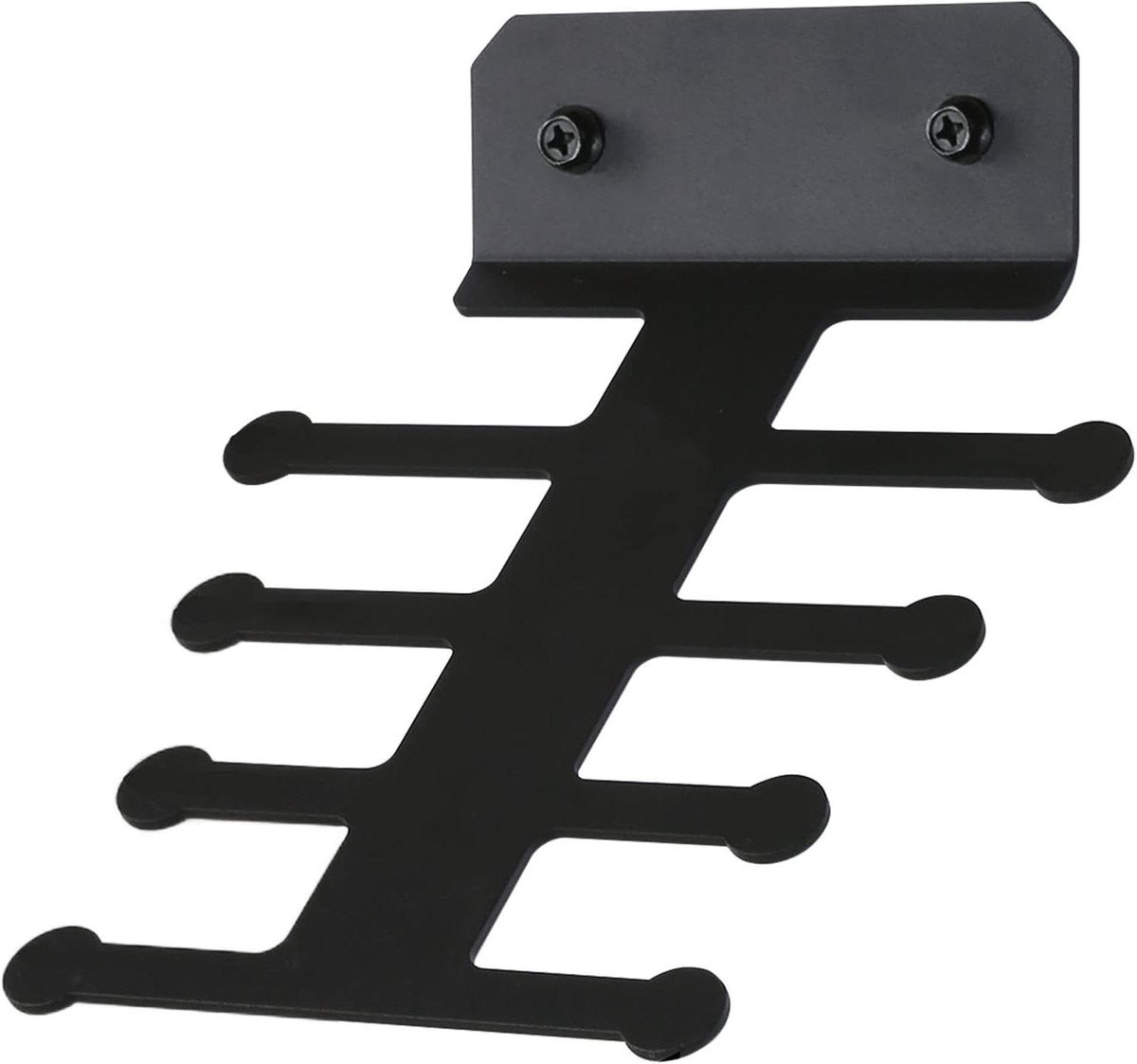 Fitness Band Rack - Gym Opbergrek - Trainingsruimte Organiseren - Visgraat Ontwerp - 20.3 x 15.2 cm - Zwart