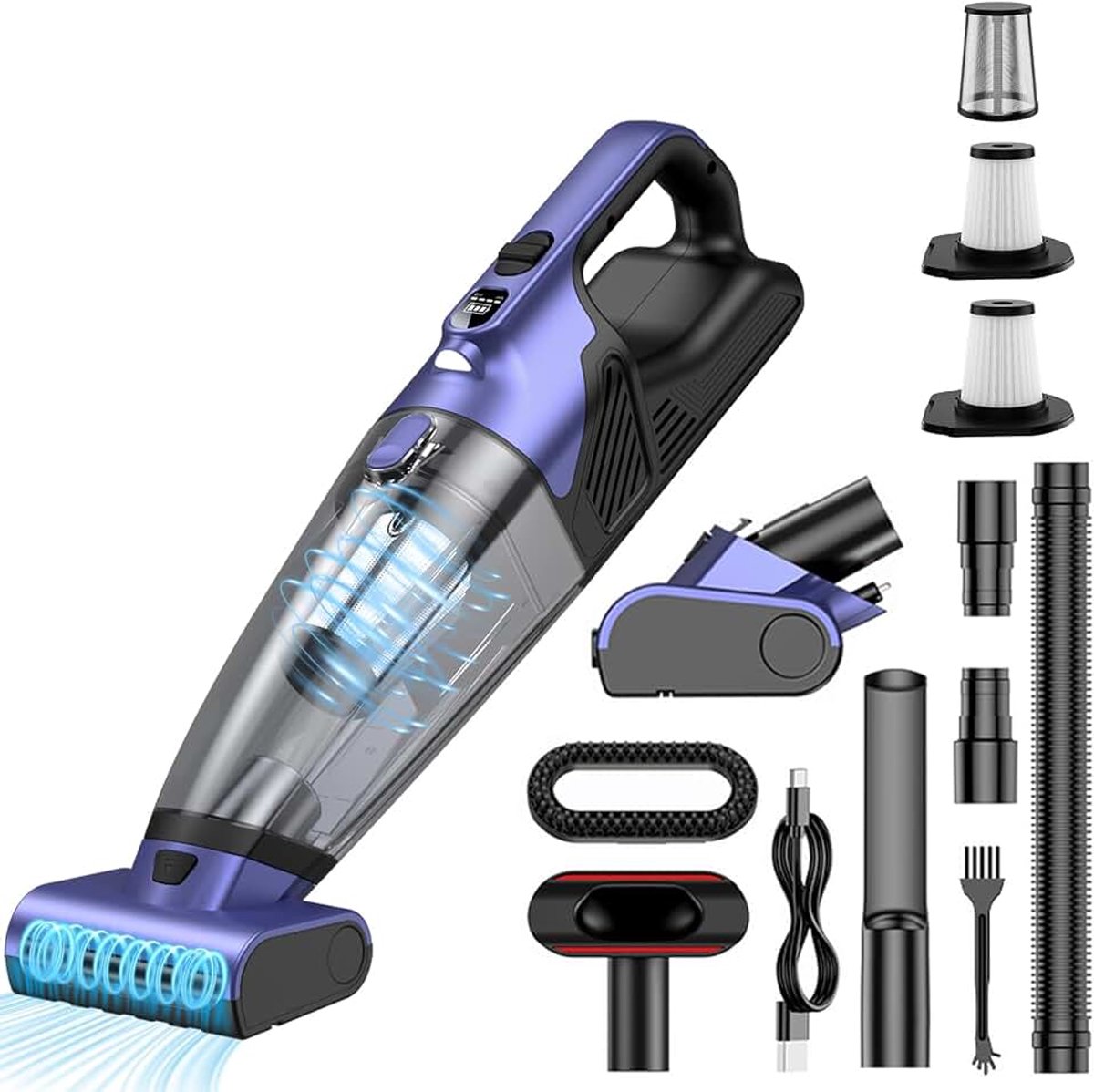 Handstofzuiger accu 17000Pa handstofzuiger draadloze autostofzuiger sterke mini stofzuiger draagbare handstofzuiger USB auto stofzuiger zonder kabel