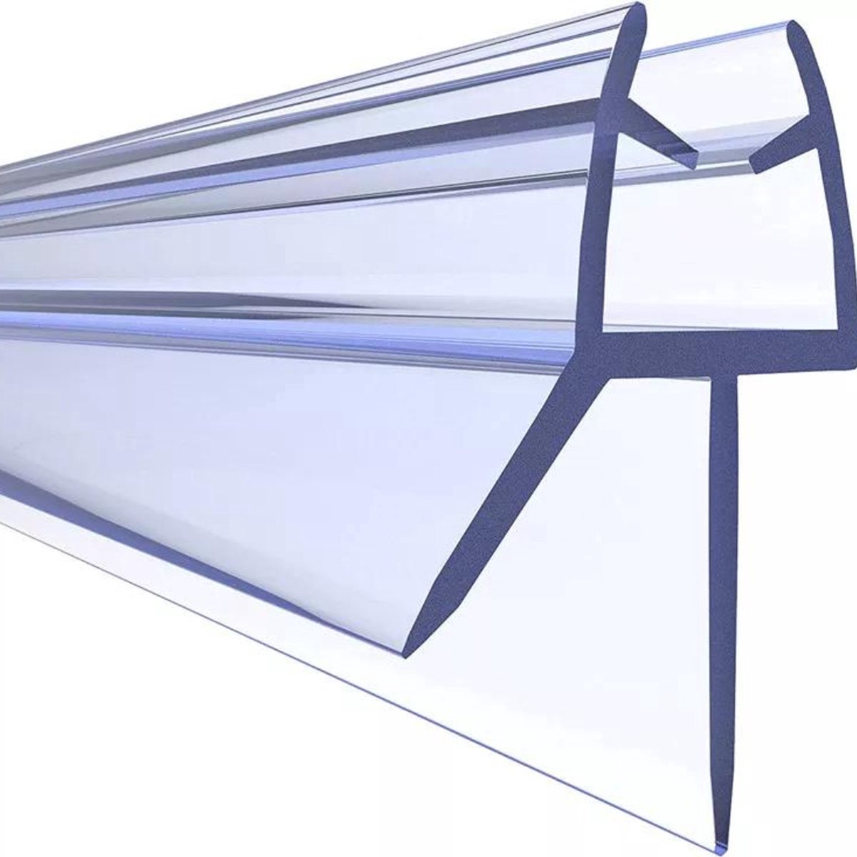 Minismus Douchedeurafdichting met Waterkering 6-8 mm (1 Strip van 90 cm Makkelijk Inkortbaar) - Waterstopper Geschikt voor glas van 6 tot 8 mm - Douchestrip - Douchedorpel Lekstrip voor Horizontale bevestiging