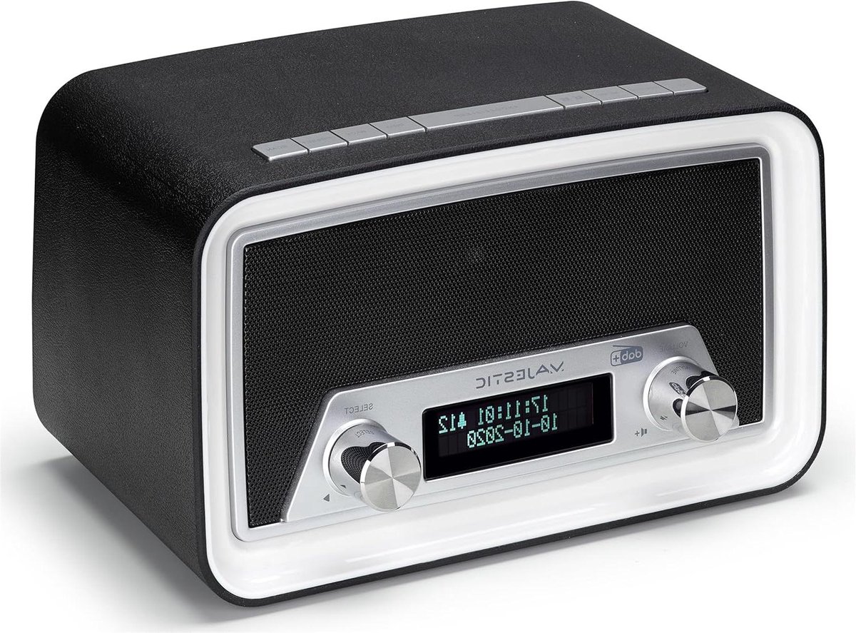 Digitale Radio - DAB Radio - Muziek Luisteren - Draadloze Connectiviteit - 20x20x30 cm - Zwart