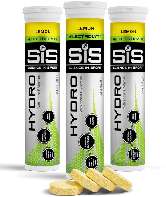 Science in Sport - SIS Go Hydro Bruistabletten - 300mg Elektrolyten - Lemon Smaak - 3 x 20 Tabletten van Science in Sport — afbeelding 5