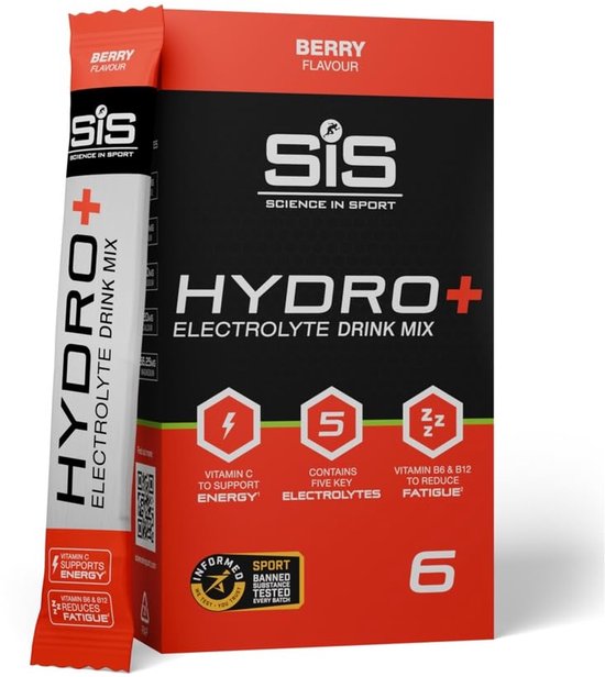 Science in Sport - SIS Hydro+ Elektrolyten Poeder - 5 verschillende elektrolyten - Berry Smaak - Suikervrij - 6 x 4,1 g van Science in Sport — afbeelding 4