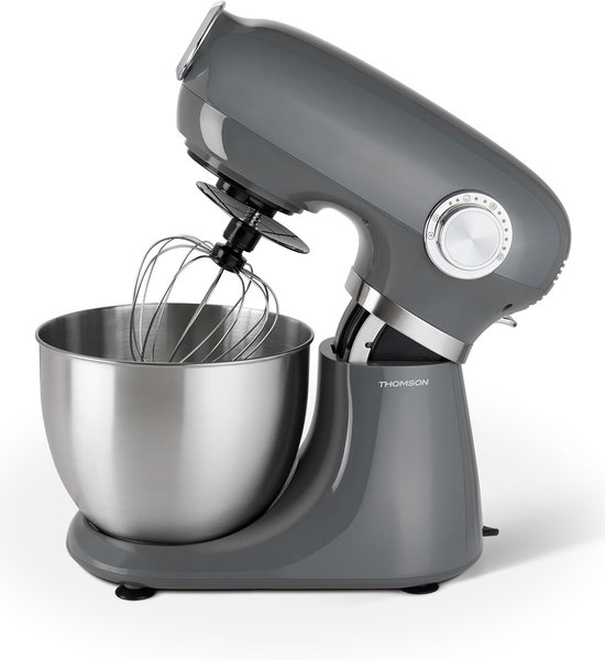 Keukenmachine - Mixer - Bakken en Koken - Planetair mengsysteem - 5L Kom - Grijs — afbeelding 5