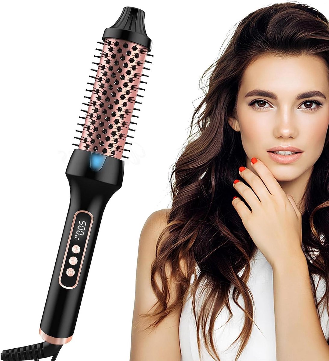 Hete Krulborstel - Haarstyler Föhn - Professioneel Stijlen - Instelbare Temperatuur - 337 cm Lengte - Zwart