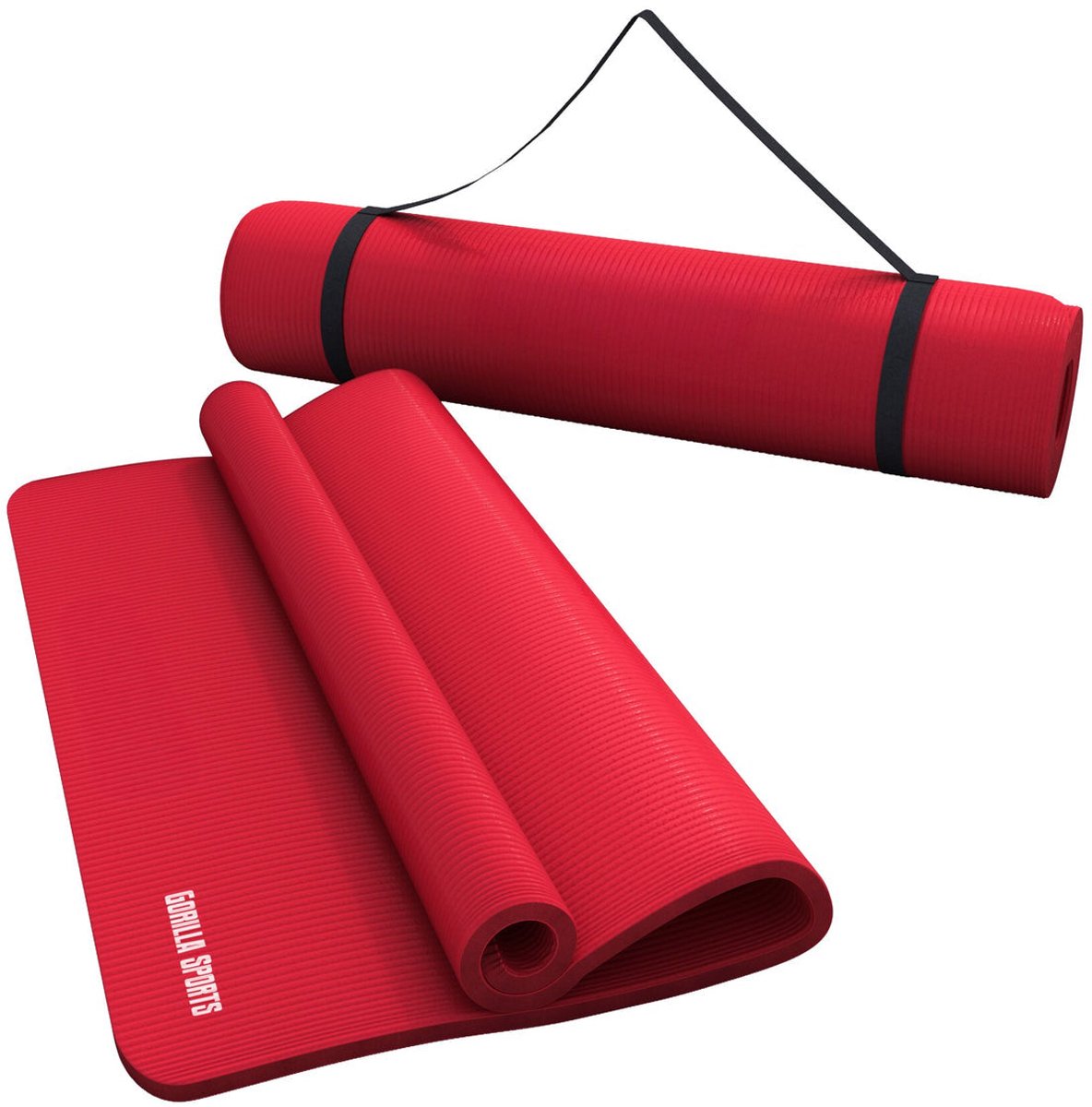 Gorilla Sports Rood - Yogamat Deluxe 190 x 60 x 1,5 cm