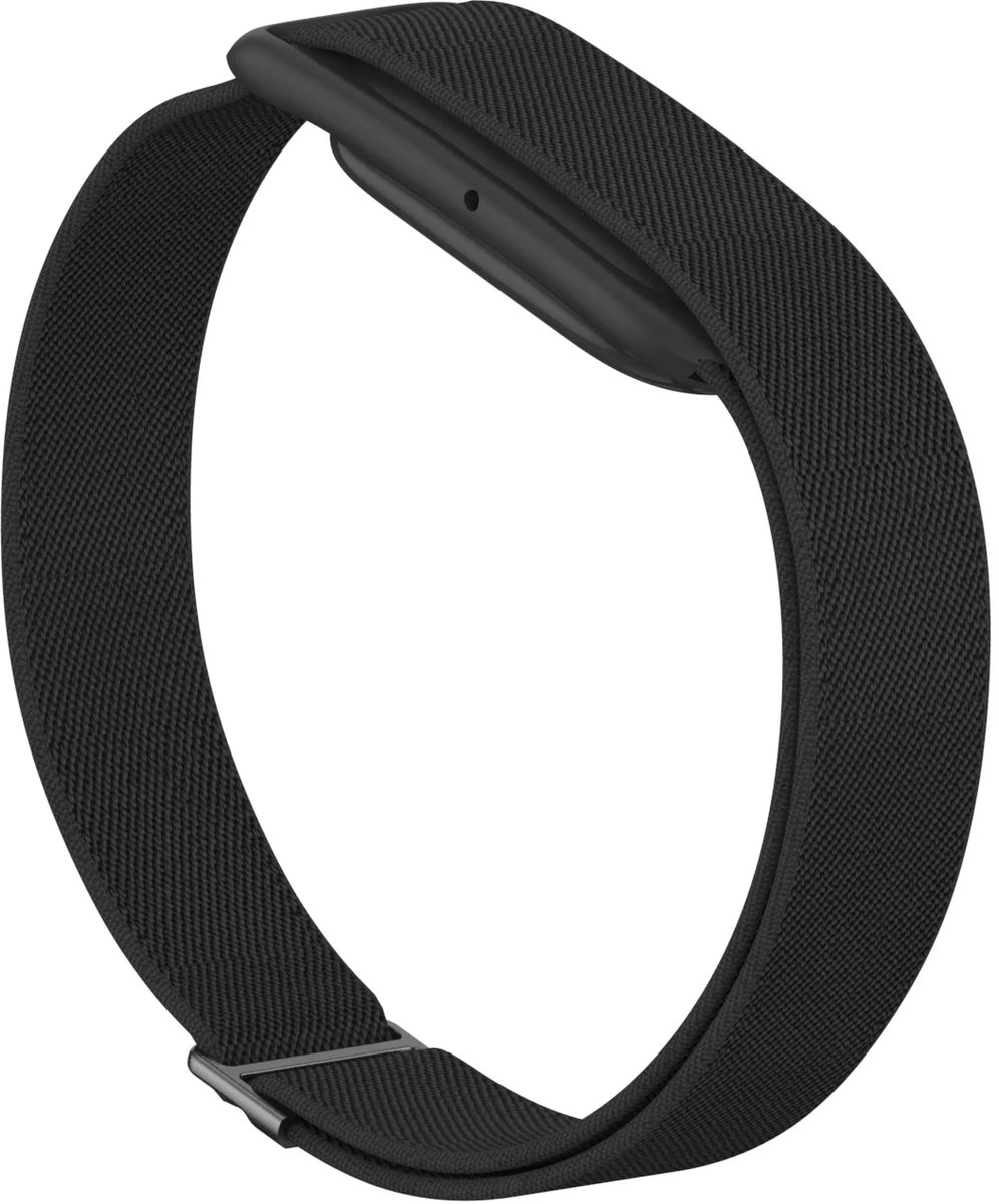 Strap-it Elastisch Bicep Bandje geschikt voor Fitbit Air - Zwart