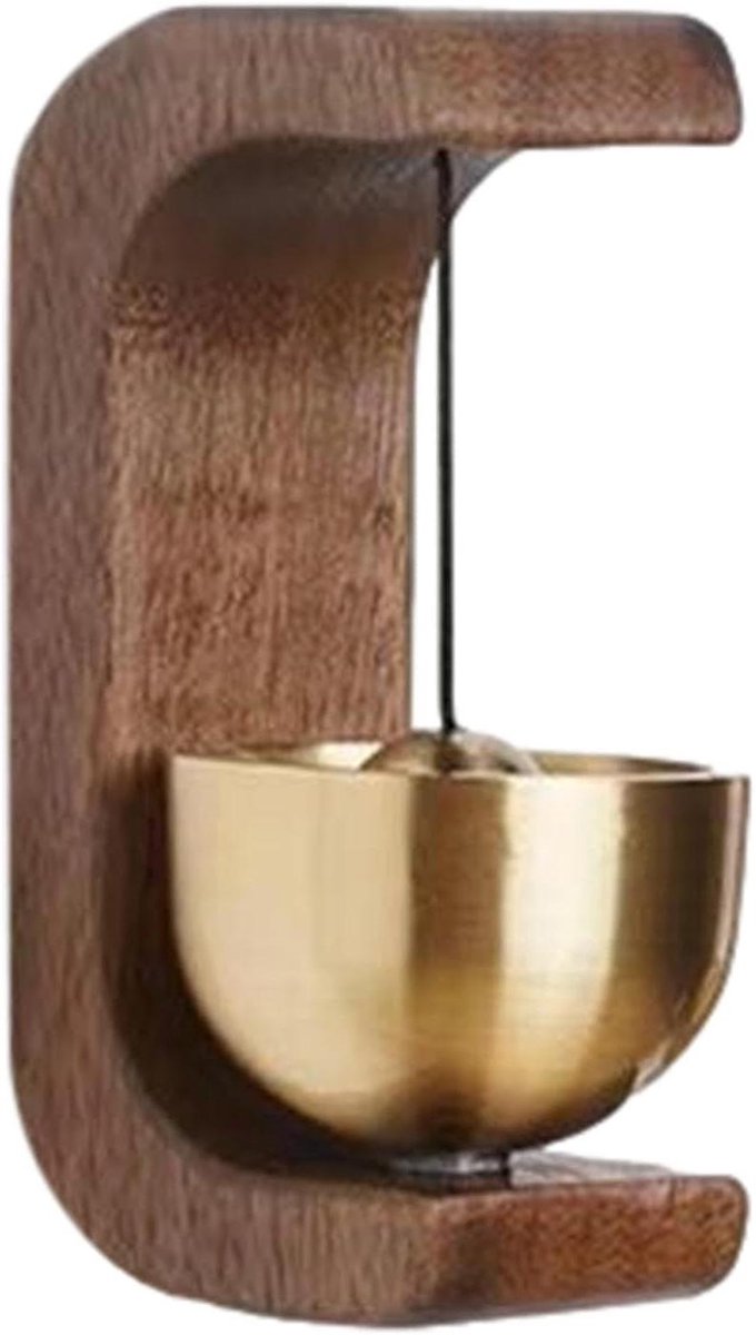 Magnetische Deurbel - Decoratieve Klok - Entree Verfraaien - Eenvoudige Montage - 5 x 4 x 8 cm - Bruin