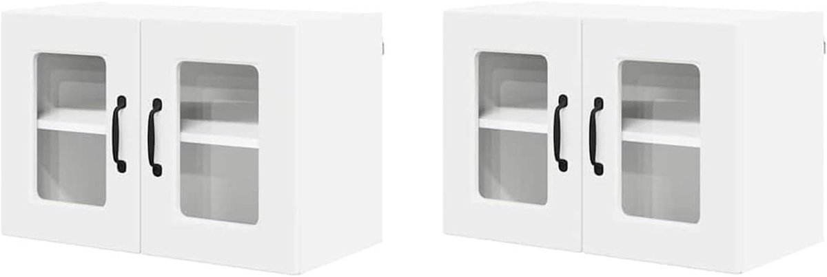 Keukenkast met deur - Wandkast keuken - Keuken opbergen - Robuuste constructie - 60 x 31 x 40 cm - Wit