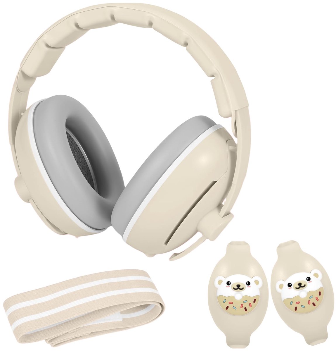 Gehoorbescherming voor baby's - verstelbare hoofdband - 25 dB ruisonderdrukking - veilig voor zuigelingen en peuters - SnelShoppen