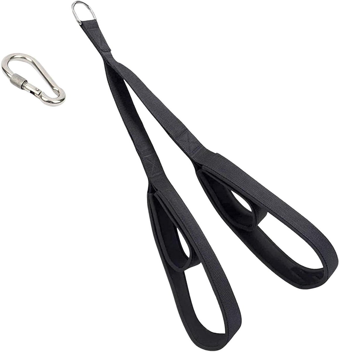 Triceps Touw - Katrol Systeem - Kracht Training - Dubbele Lengte Touw - 74 cm - Zwart