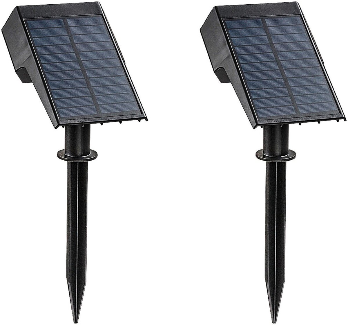 Rabalux Nantes - tuinlamp 2 stuks - LED - zonne-lamp, 50 LM IP65, zwart, LED 0,5 W, 77088