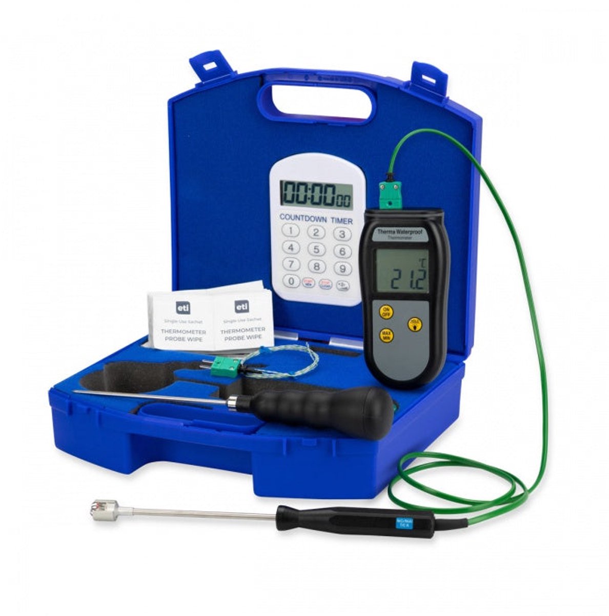 Thermometerset voor Legionella - IP66 & IP67 Waterdichte Temperatuurmeter - EN ISO 13485