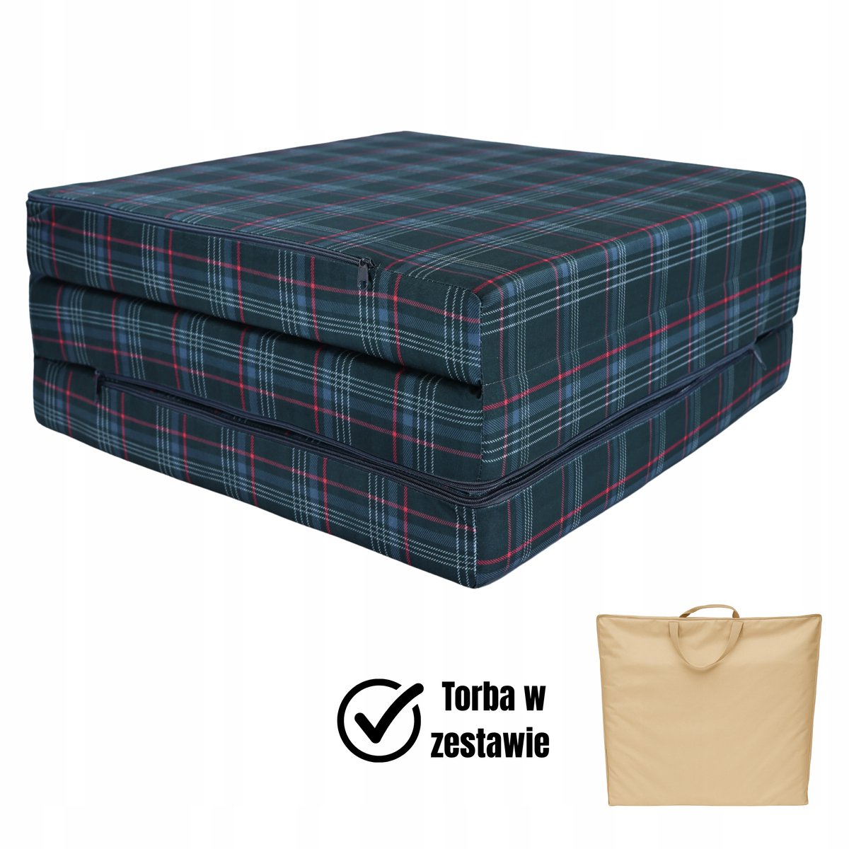 Opvouwbaar Kampeermatras 195x60x9cm - Comfortabel en compact
