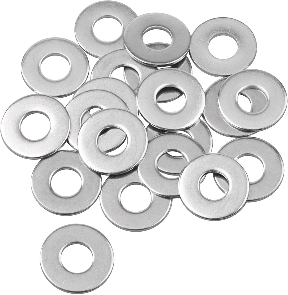 Ringen M8 x 20 mm, 20 stuks, roestvrij staal voor schroeven en schroefdraadbouten