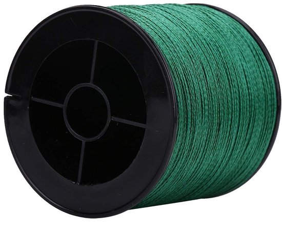 Dailygoods- Vislijn 300 m - Gevlochten 4 strengen - PE Materiaal - Hoge sterkte - Slijtvast - Groene kleur - Vistocht van Dailygoods — afbeelding 2