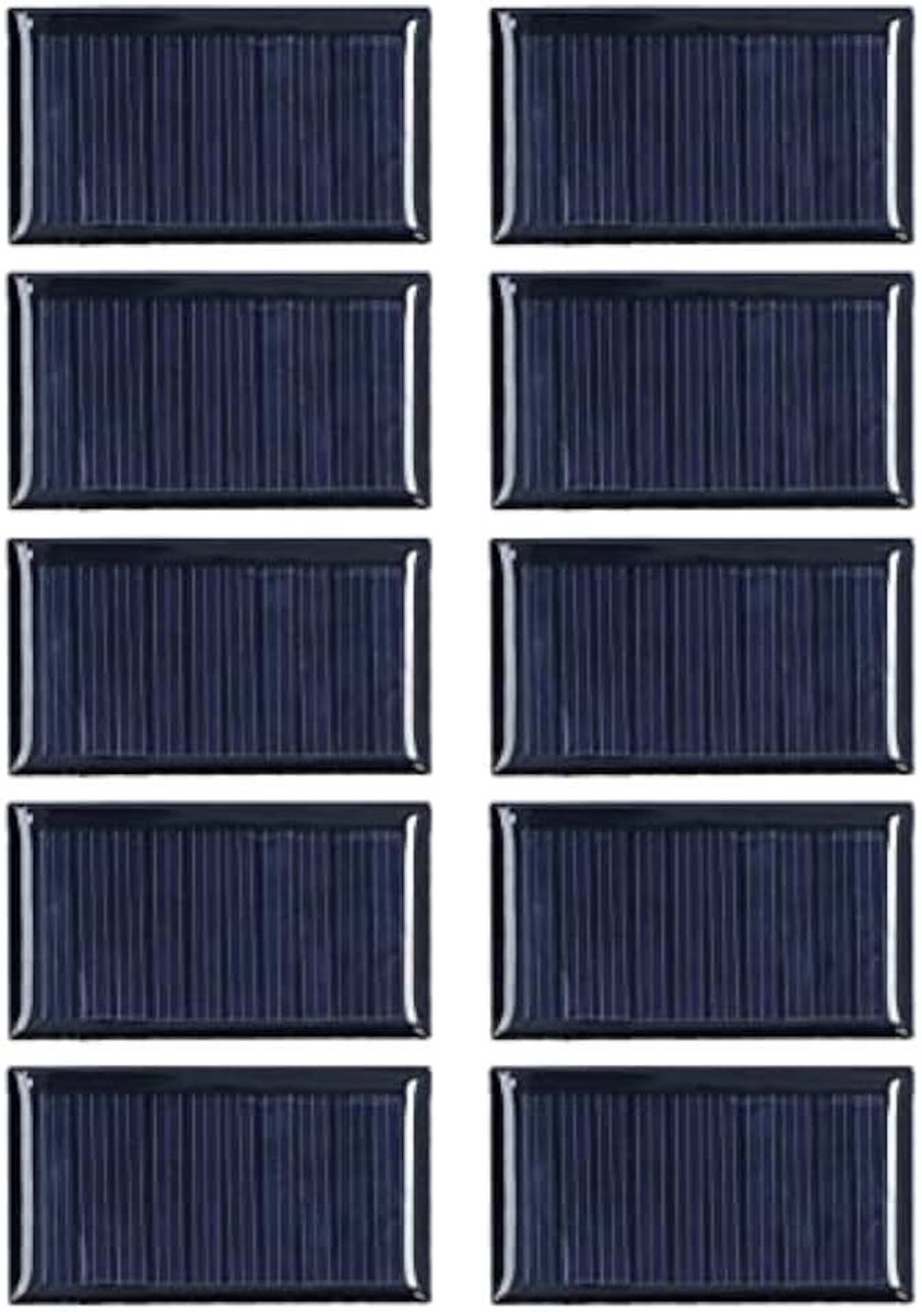 10 Stks 5 V 300mA 0.15 W Polysilicium Kleine Zonnecel DIY Zonnelader Panel, Mini Zonnecellen voor Projecten, Speelgoed Licht, Zonnepanelen