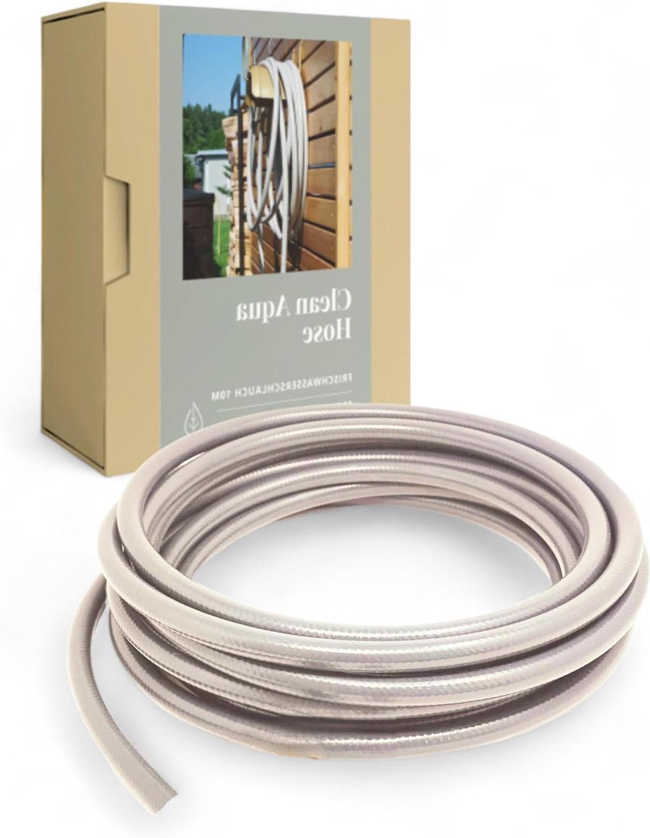 Drinkwaterslang - Slang voor buiten - Zwembad vullen - Voedselveilig materiaal - 10 meter - Grijsbeige