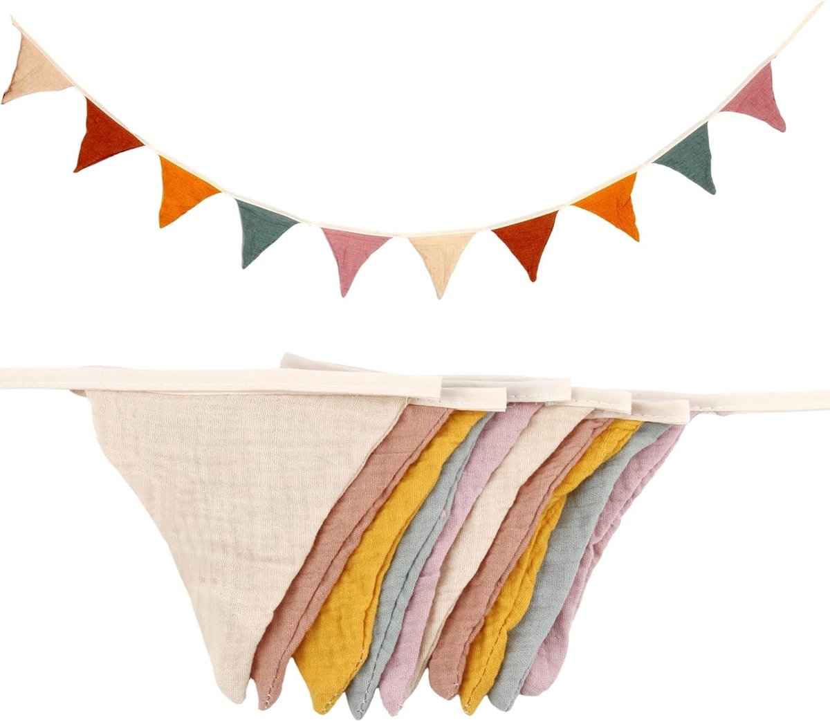 meisjes- en jongenskinderkamer, wimpelketting voor kinderkamer, stoffen wimpelketting van katoen 2,6 m, decoratie voor huisbed of kindertent, outdoor