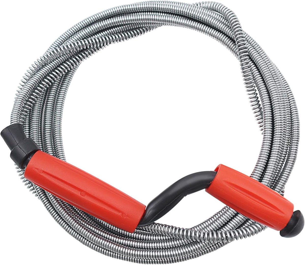 5 m x 6 mm, buisreinigingsas, handslinger, afvoerreiniger, spiraal, universele spiraal, afvoerspiraal voor toilet, douche, wastafel, keukenbuizen, badkuip