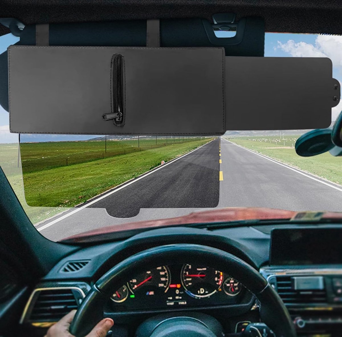 Zonneklep Verlenger Auto, Voorruit Zonneklep Verlenging Beschermer Anti-reflectie en UV-bescherming Gepolariseerde voor Auto SUV Vrachtwagen Chauffeur, Passagiersstoel