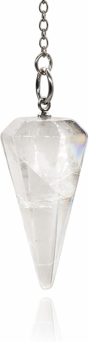 gemaakt van natuurlijke edelsteen kristallen voor wichelroedelroede waarzeggerij Chakra Reiki. Gericht met ketting en sieradenzakje